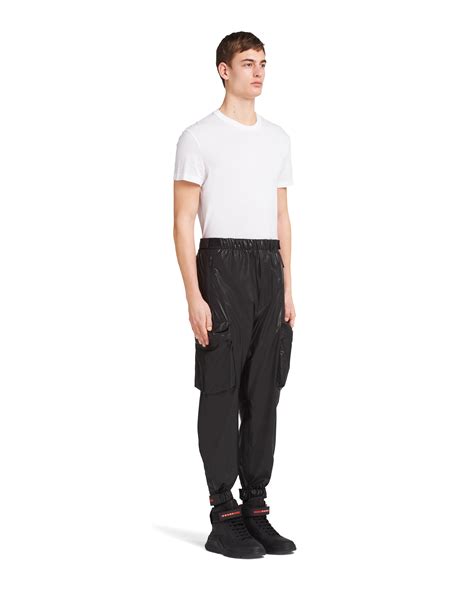 prada cargo pant|Prada nylon cargo pants.